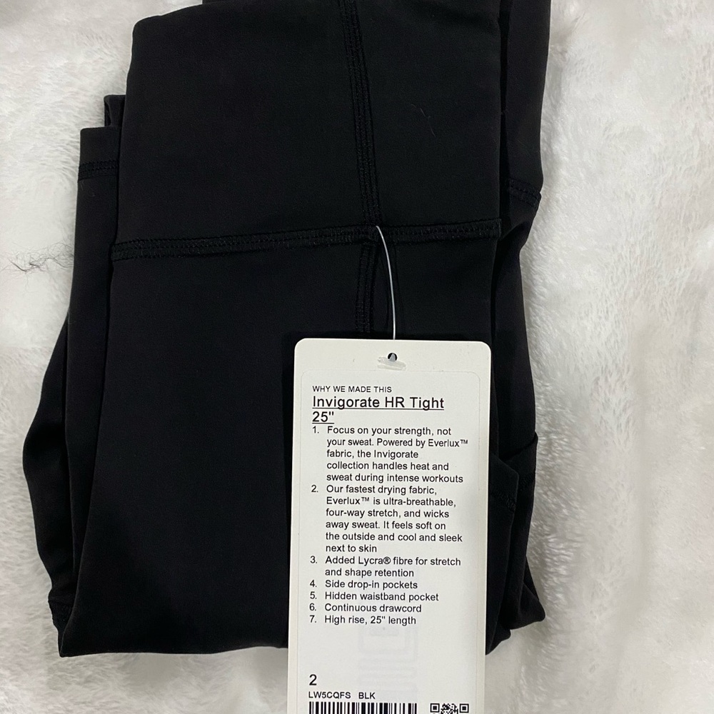 Lululemon HR tight 25” legging pair 3/4. Never worn